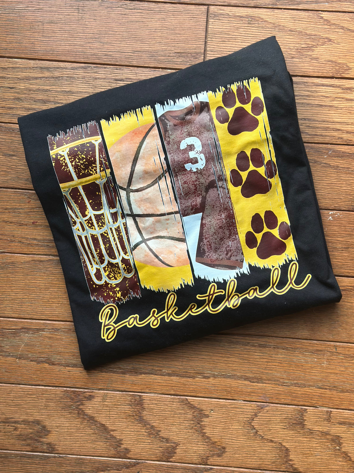 Maroon and Gold Customized Basketball Shirt
