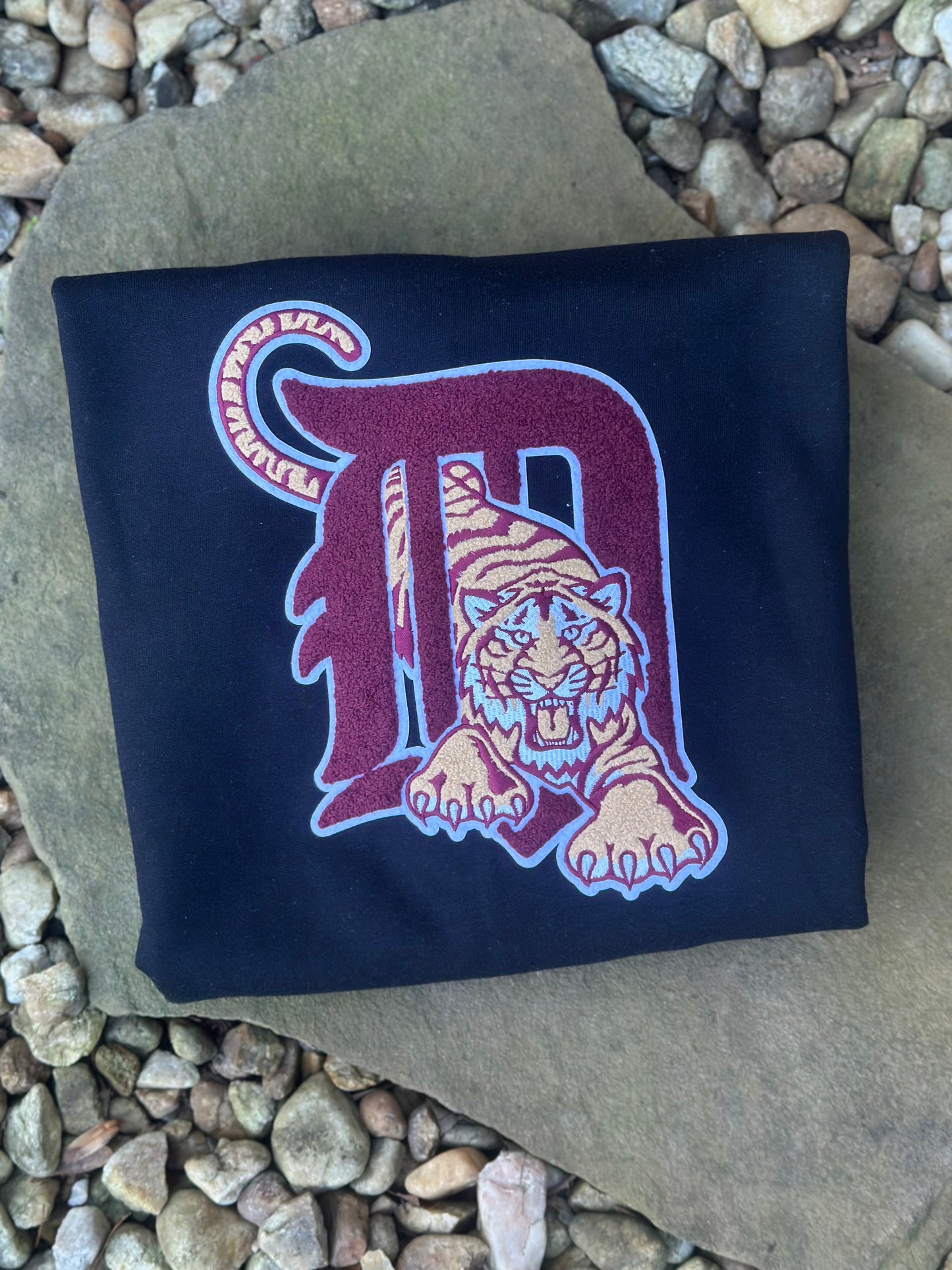 Dawson D-Logo with Tiger Chenille Patch Sweatshirt