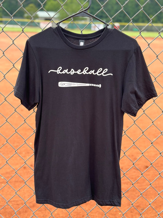 Simple Baseball Script Shirt