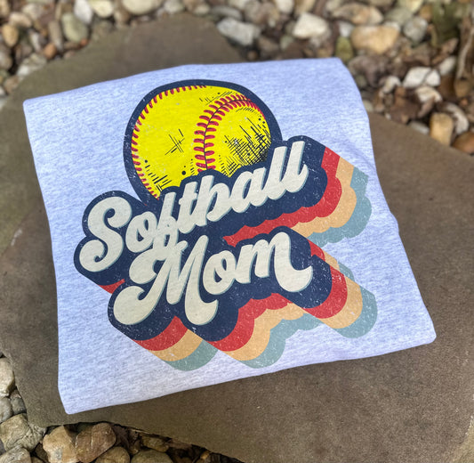 Softball Mom Distressed Shirt