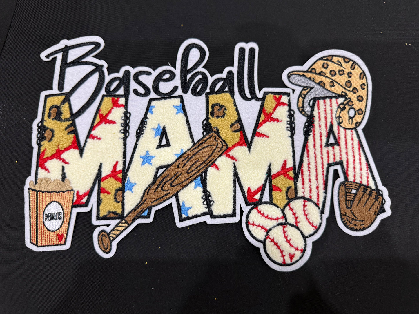 Baseball Mama Chenille Patch Sweatshirt