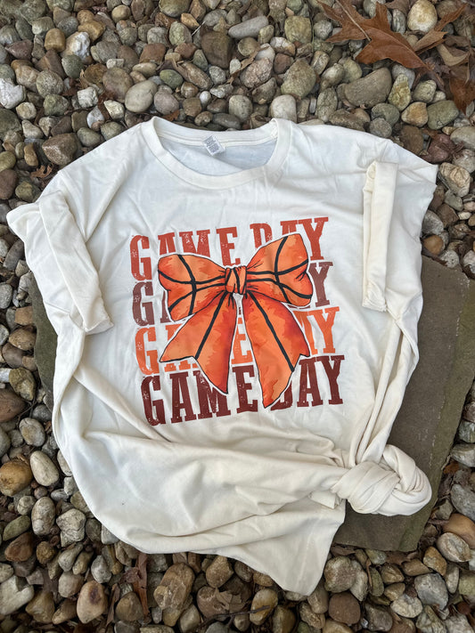 Gameday Basketball Bow Shirt