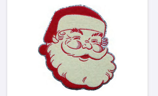 Jolly Santa Chenille Patch Sweatshirt