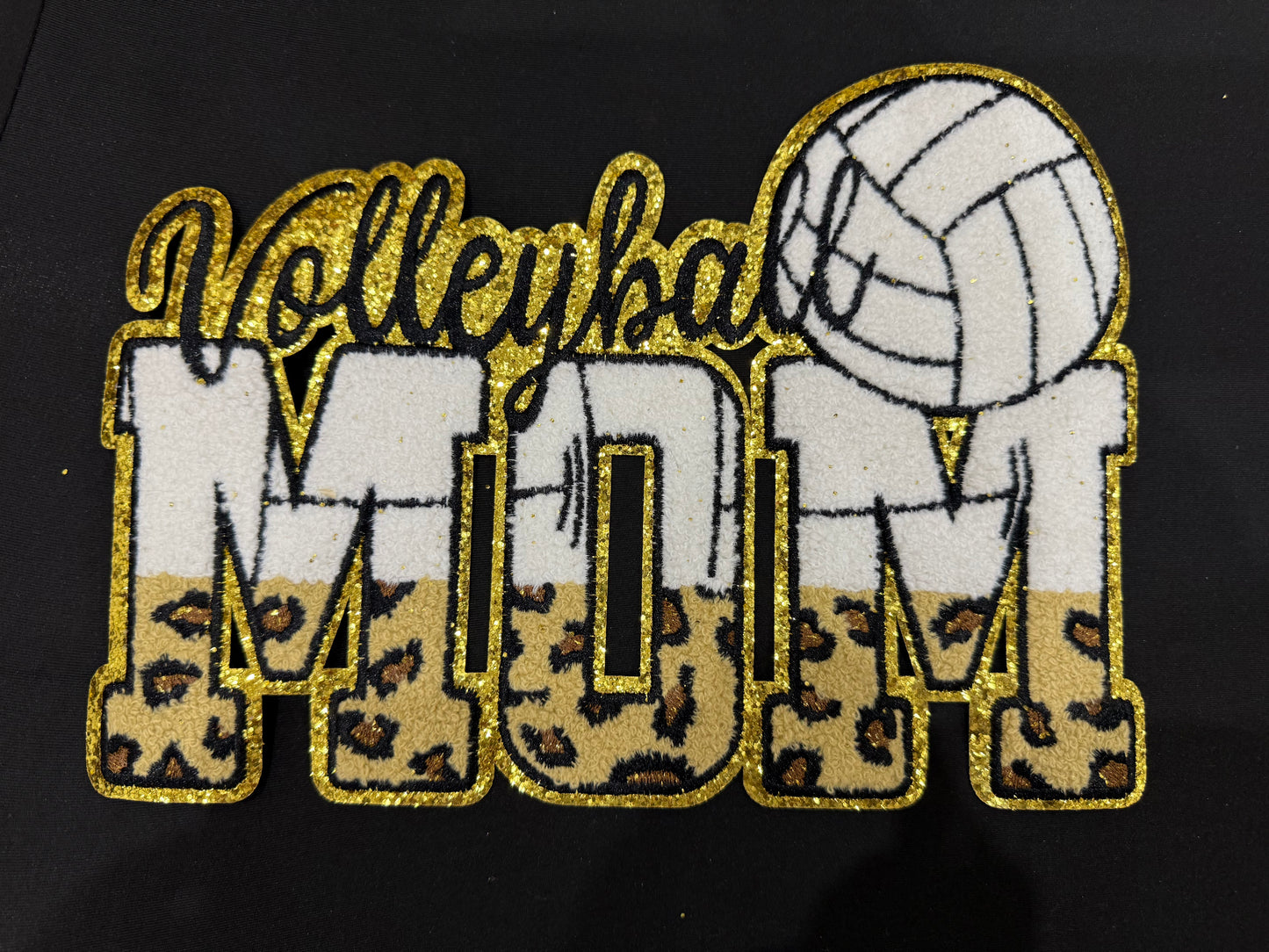 Volleyball Mom Chenille Patch Sweatshirt