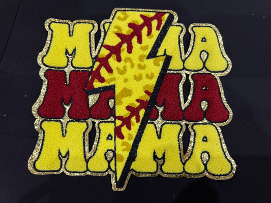 Softball Mama Chenille Patch Sweatshirt