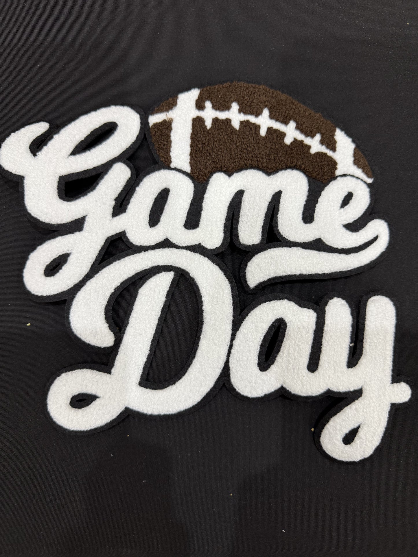 Football Game Day Chenille Patch Sweatshirt