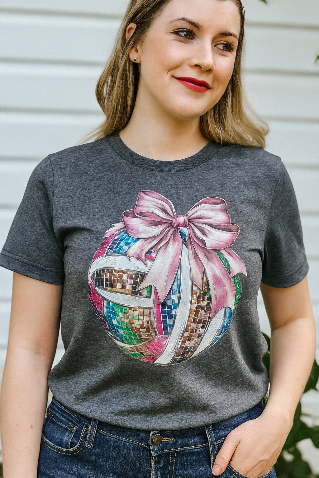 Disco Volleyball Bow